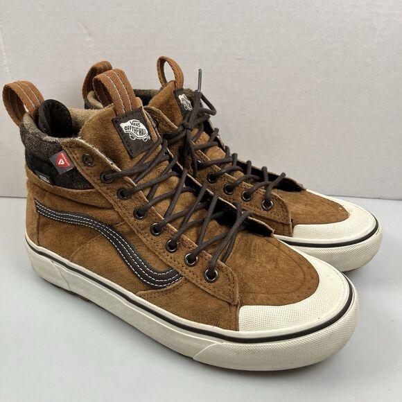 Vans Other - Vans Sk8-Hi MTE 2.0 DX Glazed Ginger Suede Plaid Men’s Size 9